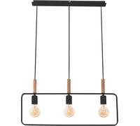 Candellux Frame lampada sospesa 3x60 W nero-legno 33-73525