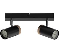 Candellux Lagos lampada da soffitto 2x15 W nero-legno 92-13712