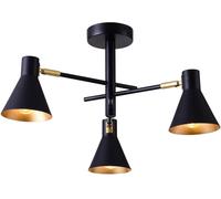Candellux Less lampada da soffitto 3x40 W nero-oro 33-70975