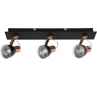 Candellux Markus lampada da soffitto 3x50 W nero-rame 93-35608-M