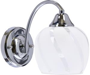 Candellux Prego lampada da parete 1x40 W bianco-cromo-trasparente 21-09449