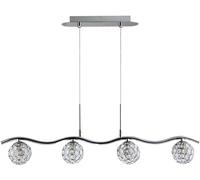 Candellux Starlet lampada sospesa 4x40 W cromo-trasparente 34-85750