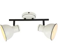 Candellux Zumba lampada da soffitto 2x40 W bianco-nero 92-72139