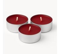 Candelo Set di 18 luci profumate a forma di mela invernale - rosso bordeaux, durata 4 ore, odore di mela al forno, candele invernali e di Natale in custodia in alluminio