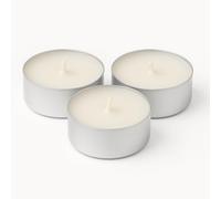 Candelo Set di 18 luci profumate alla vaniglia - bianco crema, durata 4 ore, diametro 3,8 cm, altezza 1,7 cm, candele di Natale e decorazione invernale in custodia in alluminio