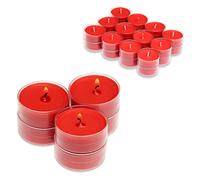 Candelo Set di 24 candele profumate - candele profumate mela cannella - candela tealight in custodia in plastica 1,7 x 3,8 cm - durata 4 ore - lumini
