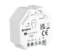 Candeo Modulo Smart Switch Zigbee Dimmer, Compatibile con Philips Hue, Alexa e Tutti Gli hub Zigbee. per lampade LED/alogene dimmerabili. Nessun Filo Neutro richiesto.
