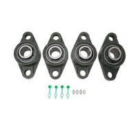 Candeon 4PCS Cuscinetti del blocchetto di cuscino UCFL205 Blocco cuscinetto sferico esterno in metallo addensato con viti