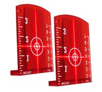Candeon Bersaglio Laser Magnetica, 2 Pezzi Target Laser rosso Con Riflettori, Piastra Bersaglio Laser Targhetta Target Per Livelle Laser Con Pollici/Centimetri Per Allineare Livelli Di Linea Laser