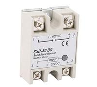 Candeon DC-AC Relè Stato Solido, SSR-80DD 80A 3-32VDC to 5-200 VDC Modulo Relè a Stato Solido per Dispositivi di Automazione Industriale Connessione Periferiche del Computer