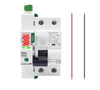 Candeon Interruttore Differenziale a Riarmo Automatico, 2P Interruttore a Corrente Residua Tipo A con Display Digitale 40A, AC 30mA 230V Interruttore Intelligente
