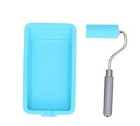 Candeon Kit Vassoio di Vernice per Rullo di Vernice, Rullo di Vernice Piccolo in Silicone con Vassoio di Vernice, Kit di Pittura Professionale Rullo e Vassoio in Lattice Adesivo Morbido