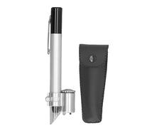 Candeon LED Microscopio Tascabile, 50X Penna Microscopio Portatile, Lente D'ingrandimento Illuminata a LED, Argento