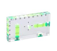 Candeon Mini Livella A Bolla Magnetica, Bolla Livella Piccola Trasparente A Due Direzioni Orizzontale/Verticale Livella Bolla Magnetica Per Roulotte, Mobili, Cornici, Terrazze,95 x 50 x 13mm