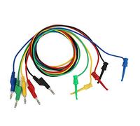 Candeon P1045 5pcs 4mm 1 m Pluganana impilabile per test Accessorio per cavo cavo multimetro di prova multimetro