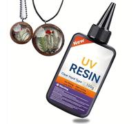 Candeon Set di resina UV trasparente, 100 g/200 g/300 g/500 g di cristallo trasparente, adesivo UV trasparente, resina epossidica, ad asciugatura rapida, per gioielli artigianali (100 g)