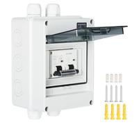 Candeon Sezionatore Fotovoltaico 80A, 2P DC 12-1000V Interruttore Isolatore Fotovoltaico con Scatola di Distribuzione Impermeabile IP65