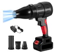 Candeon Soffiatore A Batteria Ad Aria Compressa, 800W 35000RPM Mini Soffiatore Di Polvere Elettrico Senza Fili Con 3 Ugelli, Turbo Soffiatore A Getto Soffiatori Foglie A Batteria Per Foglie, Polvere