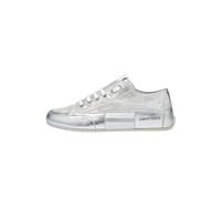 Candice Cooper Rock Patch S-Sneakers in Pelle, Argento 45