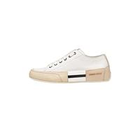 Candice Cooper Rock Patch S-Sneakers in Pelle Old e Pelle tamponata, Bianco 39