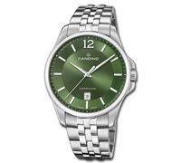 Candino Orologio da uomo C4762/3 Gents Classic Timeless Cassa in Acciaio Inox Grigio Cinturino in Acciaio Inox Grigio, verde, Bracciale