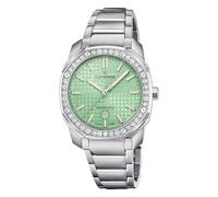 Candino Orologio da donna in acciaio inox argento Elegance UC4756/2 analogico, Argento-verde chiaro
