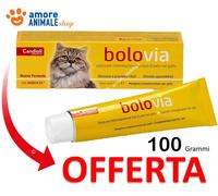 Candioli BOLO VIA → Pasta 50 - 100 gr / Bocconcini 40 gr Per Boli di Pelo GATTO