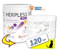 Candioli Mangime complementare per gatti Herpless Plus Polvere Appetibile Barattolo 120 g