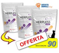 Candioli HERPLESS PLUS → 30 Bocconcini - Cura Infezioni HERPES del Gatto e Gatti