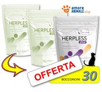 Candioli HERPLESS PLUS → 30 Bocconcini - Cura Infezioni HERPES del Gatto e Gatti