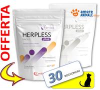 Candioli HERPLESS PLUS → 30 Bocconcini per le Infezioni HERPES del Gatto e Gatti
