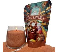 Candle Bloom Sabbia profumo Lavanda per Candele con Stoppini, Granelli di Cera, Kit Candele profumate Fai da Te, 240g Perle di Cera, 4 Stoppini, Profumo 100% naturale di Lavanda (Cioccolato)