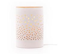 Candle-Brothers lampada profumata elettrica a pois | Ceramica bianca | Per oli profumati e melts | Ambienti | Fragranza