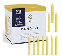 Candle Charisma 100 candele gialle per incantesimi - Candele profumate di paraffina da 10,2 cm, senza fumo e antigoccia, candele colorate, 1,5 ore di combustione, candele coniche spesse 1 cm per