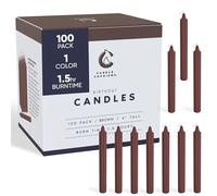 Candle Charisma 100 candele marroni per incantesimi - Candele profumate di paraffina da 10,2 cm, senza fumo e antigoccia, candele colorate, 1,5 ore di combustione, candele coniche spesse 1 cm per