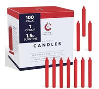Candle Charisma 100 candele rosse per incantesimi - Candele profumate di paraffina da 10,2 cm, senza fumo e antigoccia, candele colorate, lunghe candele coniche spesse 1,1 cm per rituali, stregoneria