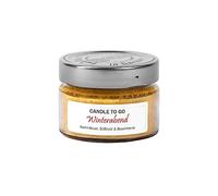Candle Factory Candle TO GO - Candele profumate in stearina vegetale in moderno barattolo con coperchio a vite, circa 20 ore, fragranza: sera invernale