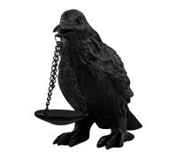 Candle Holder Decor, Resin Raven Statue, Gothic Table Centerpiece, Intricately Sculpted Candle Sticks, Spooky Decorative Accent, Haunted House Setup, Kitchen Events