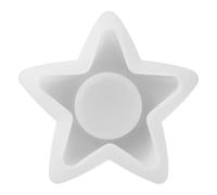Candle Holder Mold - Silicone Star 4 Inch | Resin Casting | DIY Craft Easy | Tealight Holder Mold - Flexible Silicone Moon Heart 4 Inch | Epoxy Casting | Easy Demold Durable Design For Desk Centerpiece