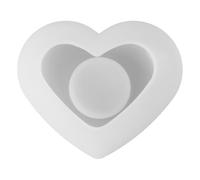 Candle Holder Mold - Silicone Star 4 Inch | Resin Casting | DIY Craft Easy | Tealight Holder Mold - Flexible Silicone Moon Heart 4 Inch | Epoxy Casting | Easy Demold Durable Design For Desk Centerpiece