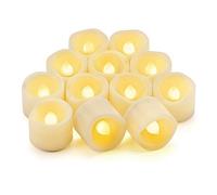 CANDLE IDEA 12 PZ Timer Flameless Tea Lights Candele, 6 ore su e 18 ore off per ciclo, a batteria Flickering LED Tealight Votivo con timer per decorazioni di zucca di Halloween all'aperto