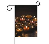 Candle in Darkness Bandiera 30,5 x 45,7 cm poliestere double face bandiere da giardino bandiere di benvenuto banner decorazione esterna per cortile portico prato