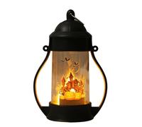 Candle Lantern, Led Light, 2.68x6.3 Inches, Compact Size Portable Design Spooky Skull Pumpkin, Night Lamp for Living Room, Garden, Patio, Porch, Fireplace, Halloween and Outdoor Decoration
