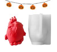 Candle Making Mold, Realistic 3D Human Heart Cement Casting Molds, Non-Stick Craft Tool, for Muffin, Dessert, Clay, Cement, Resin, Cupcake Topper, Chocolate, Soap, DIY Projects
