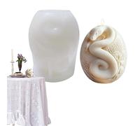 Candle Making Molds, Flexible Resin Casting Mould, Silicone Epoxy Molds, Dishwasher Safe Ornament Molder, Tool for Handicrafts, Mousse Cakes, White Color, Sturdy Construction
