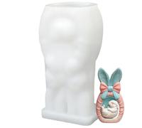 Candle Making Molds - Nonstick Silicone Easter Bunny Form, Easy Release Craft Tool, Flexible Reusable Casting Shape Ideal Wax Resin Plaster Projects | Kitchen Home Creative DIY Arts