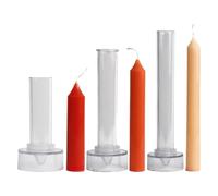 Candle Making Molds - Set 10 15 20 cm | Taper Candle Mold Widened Base Easy Release Non-Stick For Prayer Church Table Christmas Candles | Crafting Project Adults