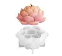 Candle Making Molds - Soft Silicone Pouring Template, Creative Resin Form Maker, Elegant Flower Embossed Casting Structure, Handmade Wax Crafting Shape Featuring Intricate Decorative Impression