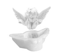 Candle Making, Silicone Mold, 3d Angel Design, Easy Release Flexible Build, Multi-Use for Resin and Fondant, Crafts and Home Decor, 4.13x2.56x1.3 Inches, White, 1 Piece