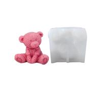 Candle Mold for Candle Making Sitting Bear Silicone Mold for Aromatherapy Plaster Colored Gypsum Mould DIY Crafts